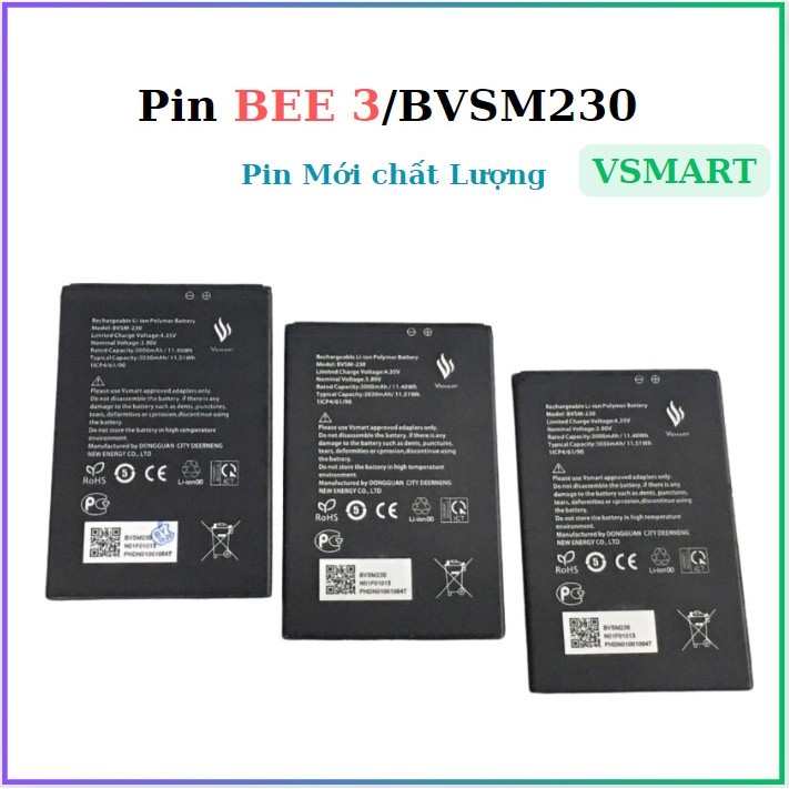 Pin Bee 3/V230A vsmart,mới