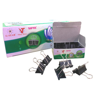 Hộp 12 cái kẹp bướm đen g-star 25mm