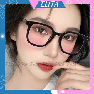 Mắt kính má hồng Elita kính mắt thời trang nữ nam giả cận chống tia UV bảo vệ mắt KM11