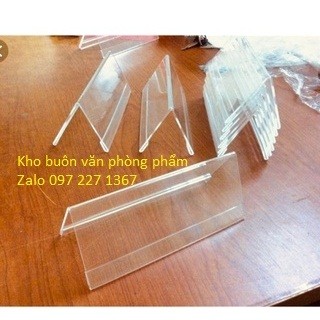 Combo 10 cái Bảng chức danh mica, menu mica chữ A, bảng giá sản phẩm, tên sản phẩm đủ size
