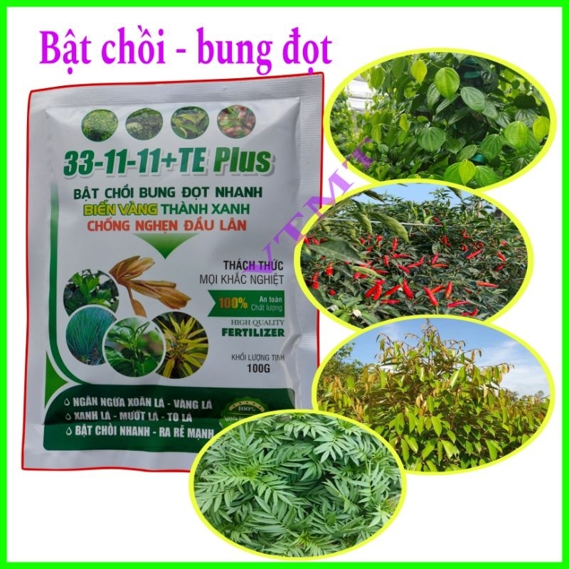 Phân bón 33.11.11 + TE Plus gói 100gram