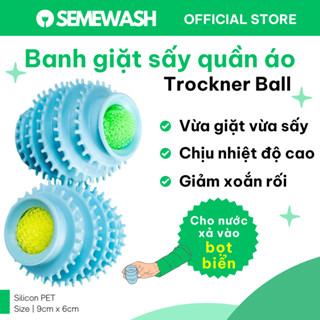 Bóng giặt sấy quần áo chống rối Trockner Ball Semewash banh giặt giảm nhăn rối sạch banh sấy đa năng