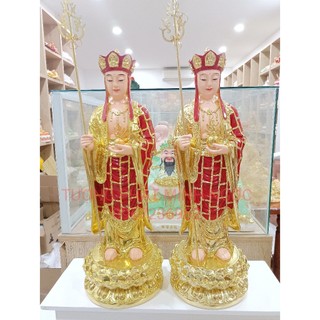Tượng phật Địa tạng bồ tát, Mục kiền liên bồ tát cao 48cm, chất liệu composite