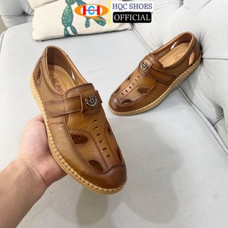 Giày nam HQC SHOES da bò thật đế cao su khâu siêu bền GH023