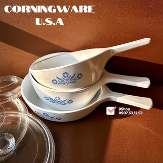 Vintage CorningWare - Blue Cornflower Casserole - 01 Chiếc Chảo Thuỷ Tinh