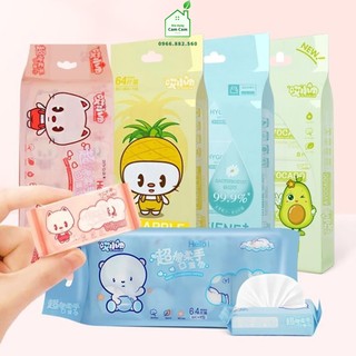 CCL059 - Một gói trong có 8 túi khăn giấy ướt mini tiện dụng cho bé - Khăn giấy đa năng - Giadungcamcam