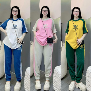 Set thun quảng châu hàng loại 1 set áo thun quần ống bo