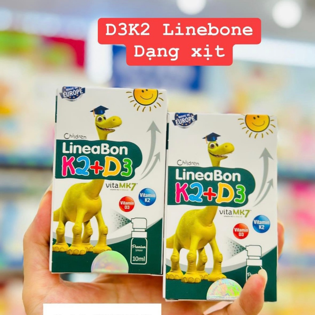 [Tem Phụ] Vitamin Lineabon K2+D3 dạng xịt lọ 10ml