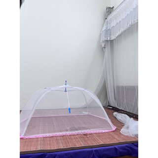 Màn chụp rút dây cho bé, mùng chụp chống muỗi cho trẻ sơ sinh