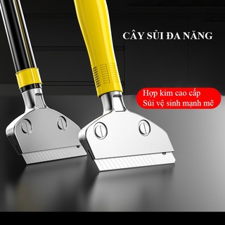Cây sủi cán dài DELIXI dao cạo sơn sủi tường xi măng cạo ron cán dài có thể thay đầu lưỡi