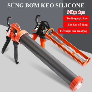 Máy bắn keo silicon DELIXI dụng cụ bơm keo silicon dụng cụ bắn keo chà ron trợ lực tự ngắt
