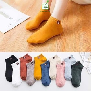 CCL075 - Combo 10 Đôi Tất gấu cổ ngắn nhiều màu - Giadungcamcam