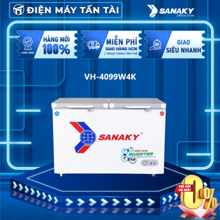 Vh-4099w4k - tủ đông mát sanaky inverter 280 lít vh-4099w4k 2 ngăn 2 cửa, dàn lạnh đồng - giao hàng miễn phí hcm