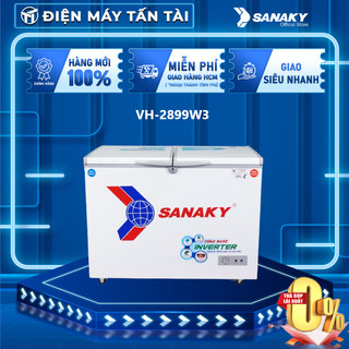 Vh-2899w3 - tủ đông mát 220l inverter sanaky vh-2899w3 dàn lạnh đồng - giao hàng miễn phí hcm