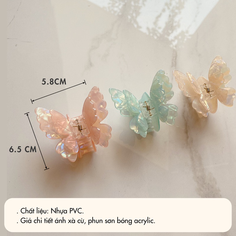 Kẹp Tóc Xà cừ NHÀ CÚ Hình Bướm Nơ Chất Liệu Acrylic Phong Cách Hàn Quốc Thời Trang Cho Nữ Hot Trend | BigBuy360 - bigbuy360.vn