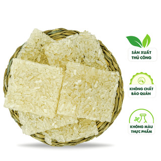 Cơm cháy nếp tươi chưa chiên nhà Thích Cay ăn kèm kho quẹt miếng 5x5cm
