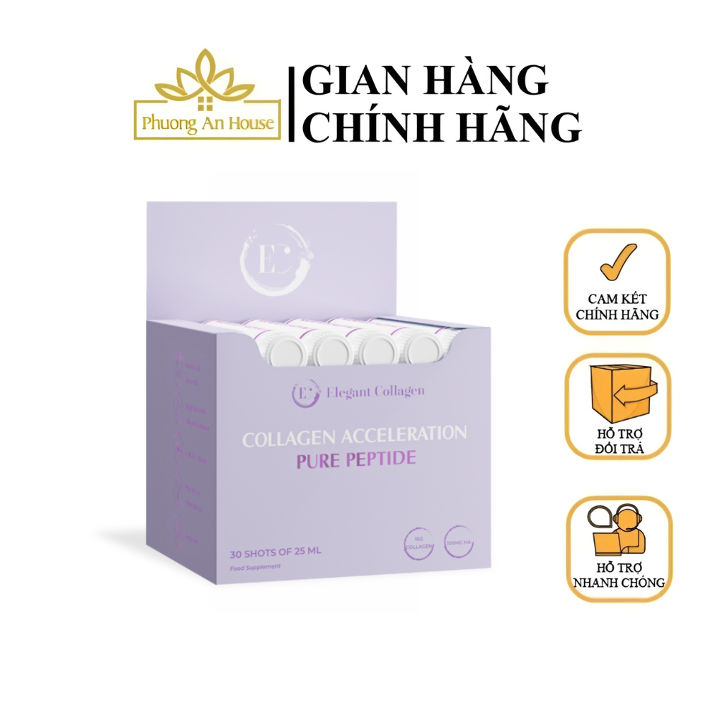 Nước uống Elegant Collagen Acceleration Pure Peptide làm đẹp da 30 ống