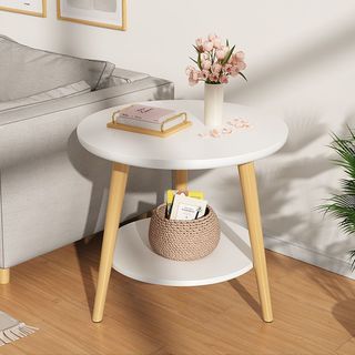 BÀN TRÀ TRANG TRÍ NAGO, SOFA, 2 MẶT, 3 CH N GỖ CHẮC CHẮN, (mặt hình tròn) bằng gỗ ván ép, 30x40cm