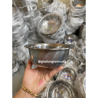 [ Combo 3 cái] thau inox 18cm sâu lòng