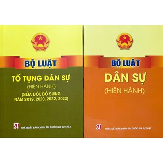 Combo 2 cuốn sách Bộ Luật Dân Sự + Bô Luật Tố Tụng Dân Sự (Hiện Hành) (Sửa Đổi, Bổ Sung Năm 2019, 2020, 2022, 2023)