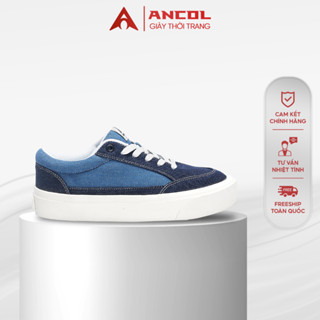 Giày Sneaker Thể Thao Ancol Street Denim, Vải Bò Denim 100%, Đế Cao Su, Thời Trang , Tăng Chiều Cao