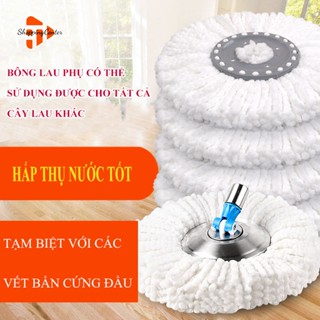 Bông lau thay thế SHOPPING CENTER, Miếng lau nhà thay thế cho cây lau nhà xoay 360 độ, Bộ bông lau chất liệu vải mềm mại