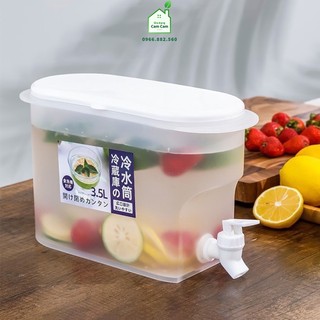 CCL104 - Bình Nước Có Vòi Để Tủ Lạnh, Nhựa Dẻo PP Hàng Việt Nhật Cao Cấp, Dung Tích 3.5L - Giadungcamcam