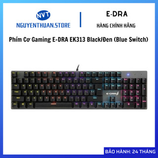 Phím cơ gaming e-dra ek313 black/đen - hàng chính hãng bh 24 tháng