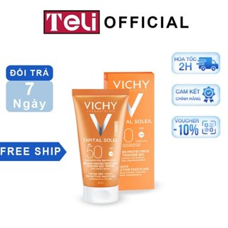 Kem chống nắng SPF 50 UVA+UVB Vichy Capital Soleil Mattifying Dry Touch Face Fluid 50ml cerave