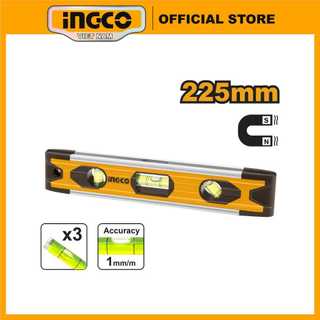 Thước thủy có nam châm dài 225mm ingco hmsl01030 cho thợ xây, mộc và gia đình