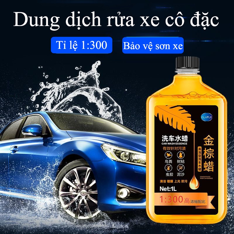 Dung dịch rửa xe ô tô đậm đặc MYT Nước rửa xe ô tô cô đặc 1000ml (1 lít) tẩy rửa xe chuyên dụng làm sạch sơn xe