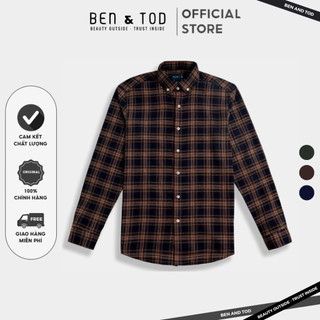 Áo sơ mi nam BEN & TOD R1622BB1422 tay dài công sở tôn dáng vải cotton không nhăn thấm hút mồ hôi OUTLET 189