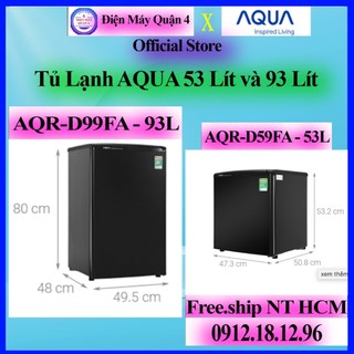 [AQUA D99FA 90 LÍT và AQUA D59FA 50 Lít ] Tủ lạnh Aqua 50 lít AQR-D59FA(BS) và AQR-D99FA(BS) 90 LÍT - Mới 100%