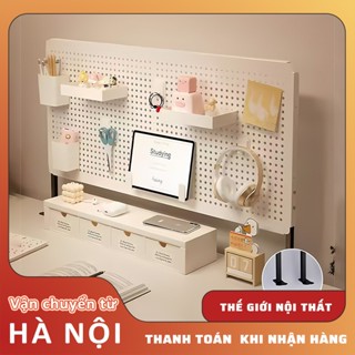 Bảng Pegboard Treo Đồ Gắn Tường,Kệ Decor Để Đồ Bàn Học Setup Bàn Làm Việc,Bảng Lỗ Dercor