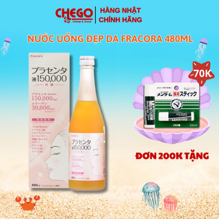 Nước uống nhau thai Fracora Placenta Nhật Bản bổ sung collagen cho da trắng sáng mịn màng 480ml