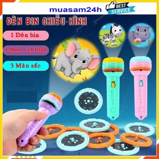 Đèn pin chiếu hình cho bé, loại 80 hình, tặng kèm pin