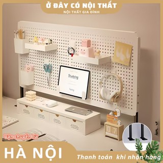 Bảng Pegboard Treo Đồ Gắn Tường,Kệ Decor Để Đồ Bàn Học Setup Bàn Làm Việc Bảng Lỗ Tiện Lợi