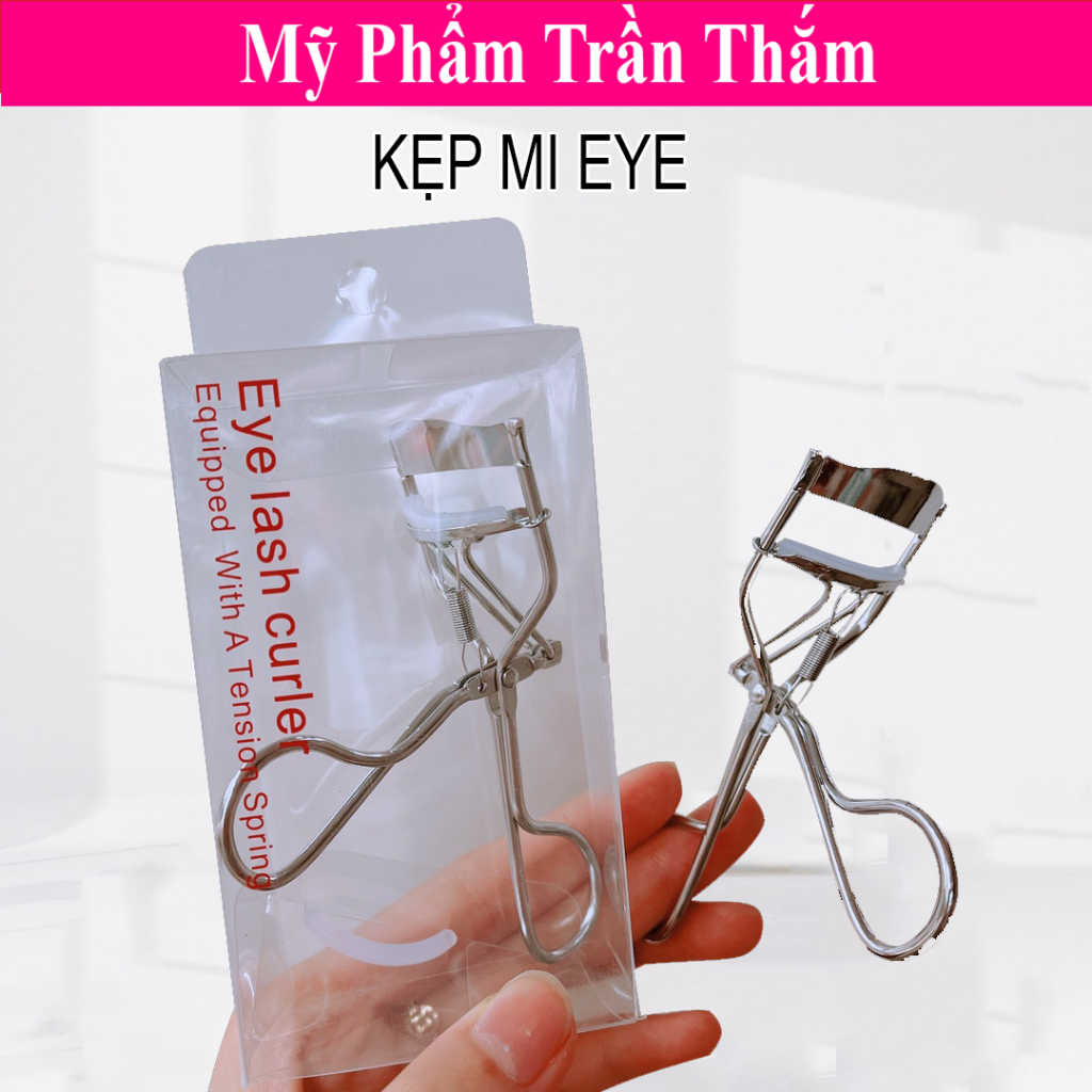 Kẹp Bấm Mi Eye Siêu Cong Bằng Inox Cao Cấp Bấm Êm Tặng Kèm 1 Đệm Kẹp