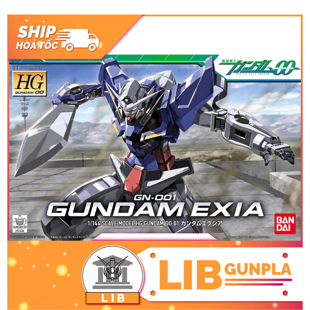 Đồ chơi mô hình lắp ráp Bandai Gundam HG 00 1/144 Gundam Exia