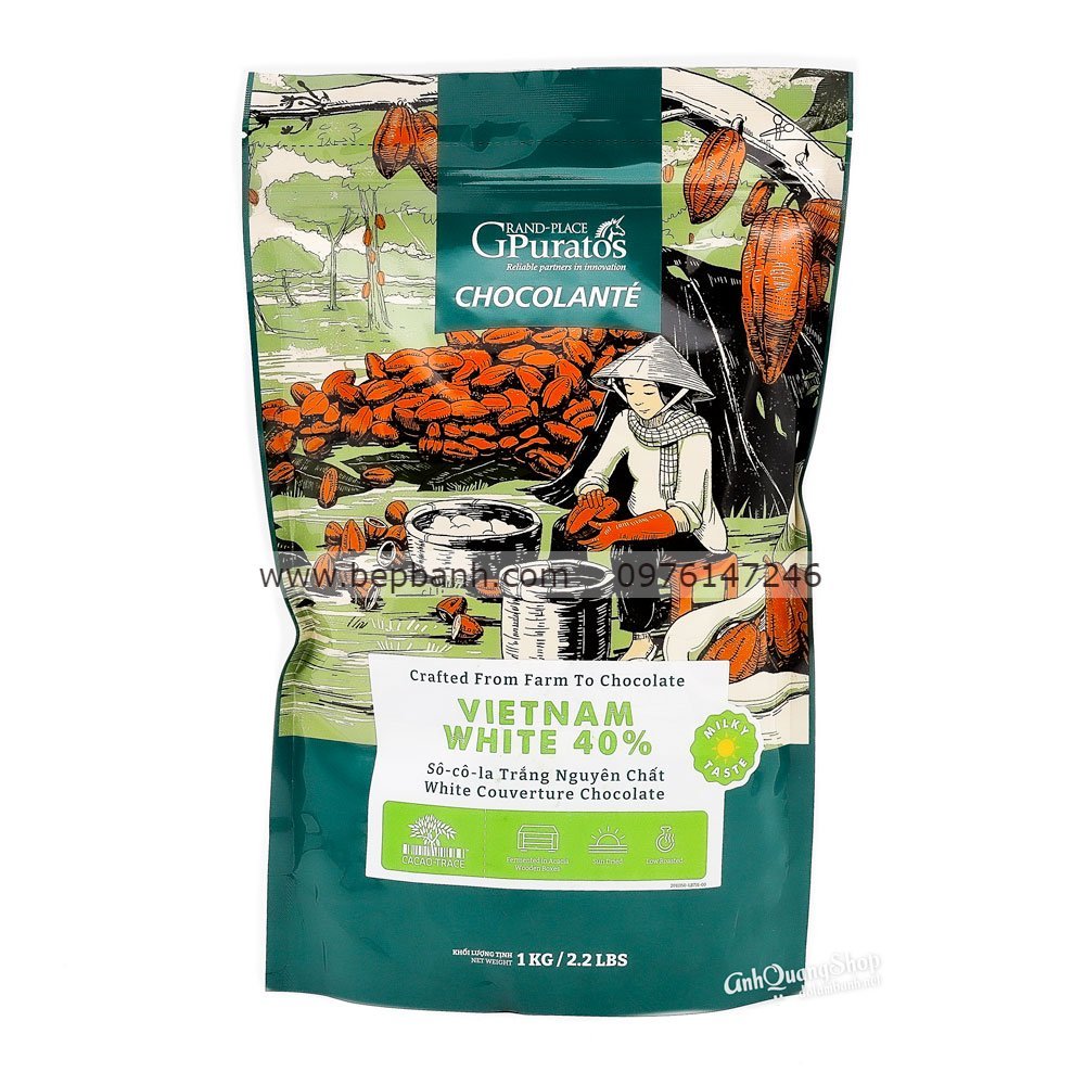 Socola hạt nút 40% Puratos