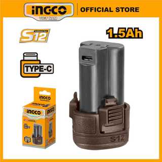 Bộ pin s12v lithium-ion ingco 12v fbli12153 sạc cổng usb type c