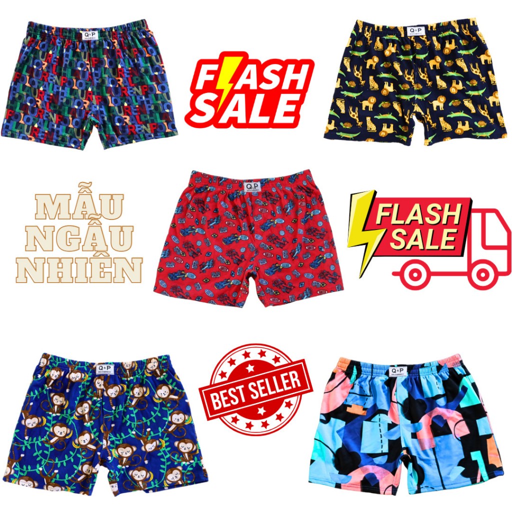 Combo 5 Quần Đùi Thun Nam Cotton Q&P Cao Cấp Mặc Nhà Mặc Ngủ Đi Dạo