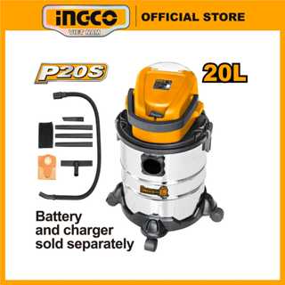 Máy hút bụi dùng pin 20V INGCO CVLI2005E áp lực hút >8.0KPa thể tích bình chứa 30L (thân máy chưa kèm pin sạc)