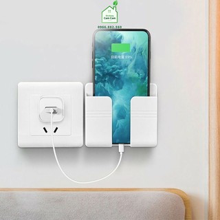 CCL147 - Khay để điều khiển xẻ rãnh - Kệ điện thoại dán tường đa năng - Giadungcamcam