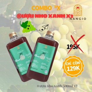 Combo 2 chai nước nho xanh lên men loại 500ml