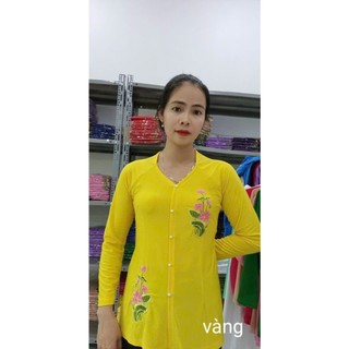 Áo Bà Ba Thêu Hoa sen ( KHÔNG KÈM QUẦN )
