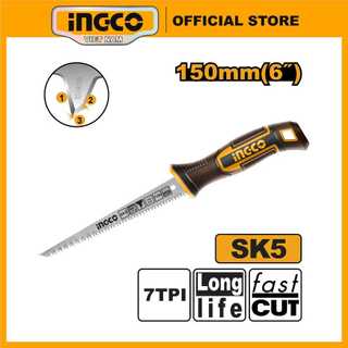 Cưa tay mỏ nhọn 150mm ingco hwbsw68 chất liệu taiwan sk5 8 răng cưa/1 inch, răng cưa chịu nhiệt