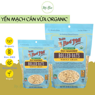 Yến mạch hữu cơ cán vừa 454gr - bob's red mill