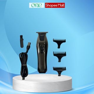 Tông đơ cắt tóc KEMEI KM-161 mạnh mẽ ít tiềng ồn, pin sạc bền 2 tháng tặng kèm 3 cữ