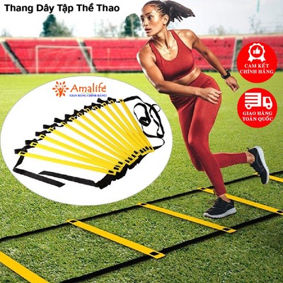 Thang Dây Chơi Thể Thao Dài 3m 6m Nối Dài Thêm, Thang Dây Tập Đá Bóng Tập Thể Lực, Võ Thuật, Gym Chính Hãng Amalife